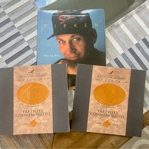 💕BALTIMORE ORIOLES Cal Ripken Collectible Book Set w/ Farewell Commemorative 💕